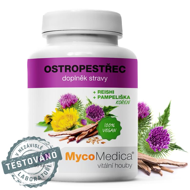 MycoMedica Ostropestřec Extrakt (Milk Thistle), 500 mg, 90 rostlinných kapslí